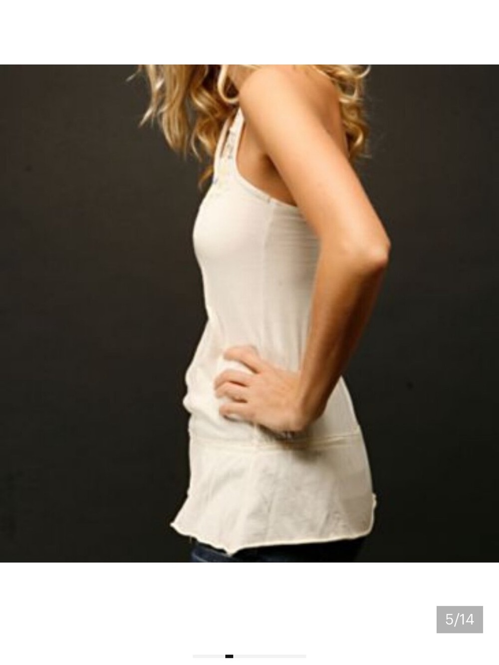ASO ALEX RUSSO Free People Embroidered Cutaway Tank Wizards of Waverly Place - Picture 5 of 13